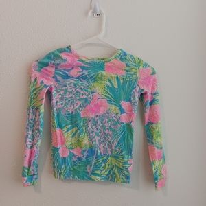 Lilly Pulitzer T Shirt Girls Size 10 Long Sleeve